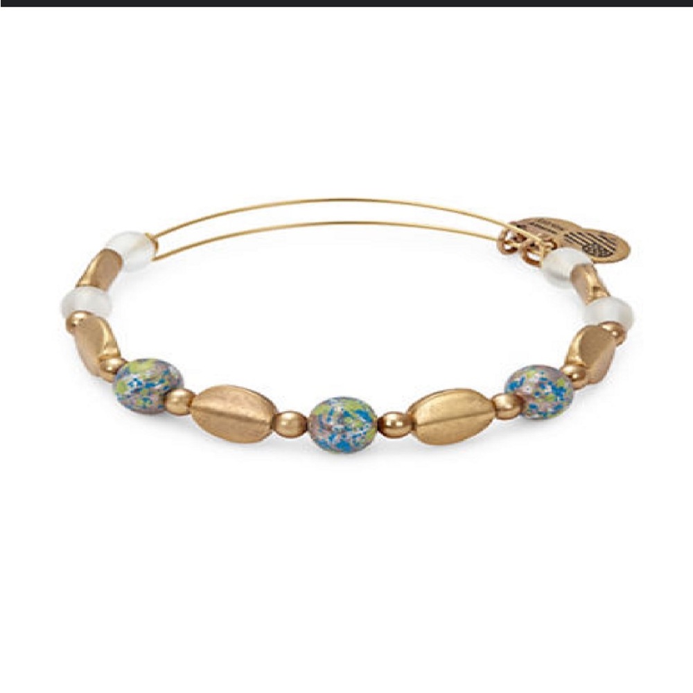 Alex and Ani Gold Beaded Bangle Bracelet-Limited Edition